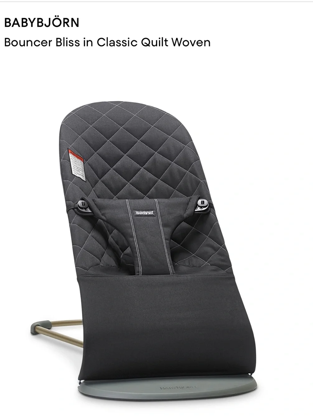 Bouncer Bliss - Classic Quilt Woven in black